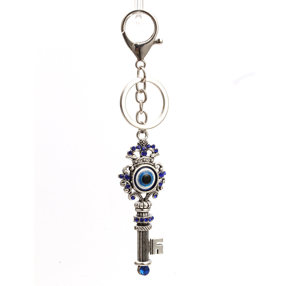 Llavero de Ojo Azul Bicolor – Protección y Estilo para Todos.