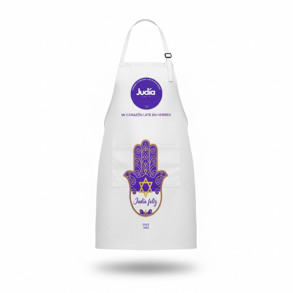Delantal de Cocina Colección “Judía Feliz” – Amor, raíces y protección
