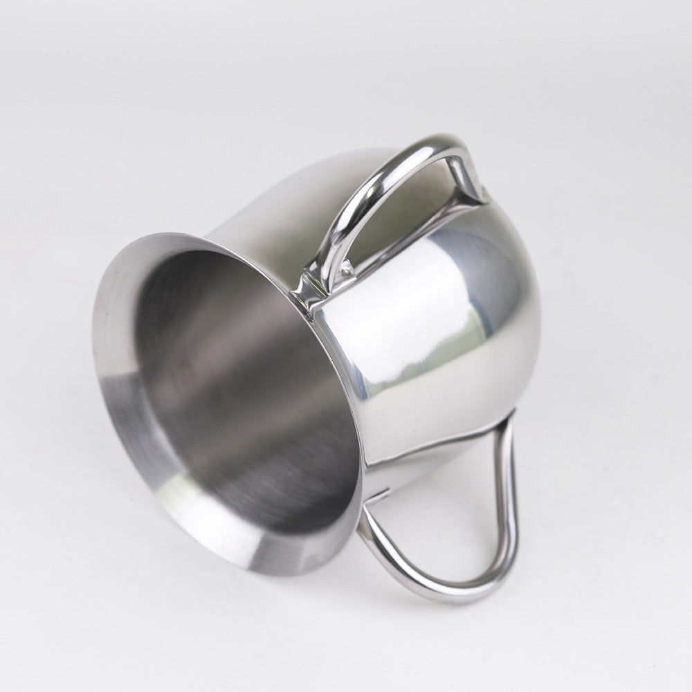 304 Stainless Steel Thickened Double-Handle Pitcher Ritual Jewish Hand Cup Two-Handle Cup Pre-Meal Jewish Hand Washing Pitcher