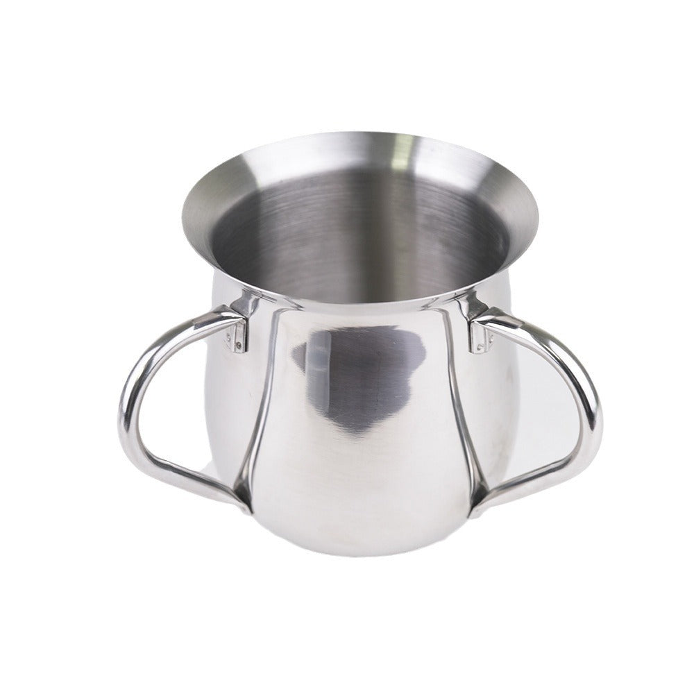 304 Stainless Steel Thickened Double-Handle Pitcher Ritual Jewish Hand Cup Two-Handle Cup Pre-Meal Jewish Hand Washing Pitcher