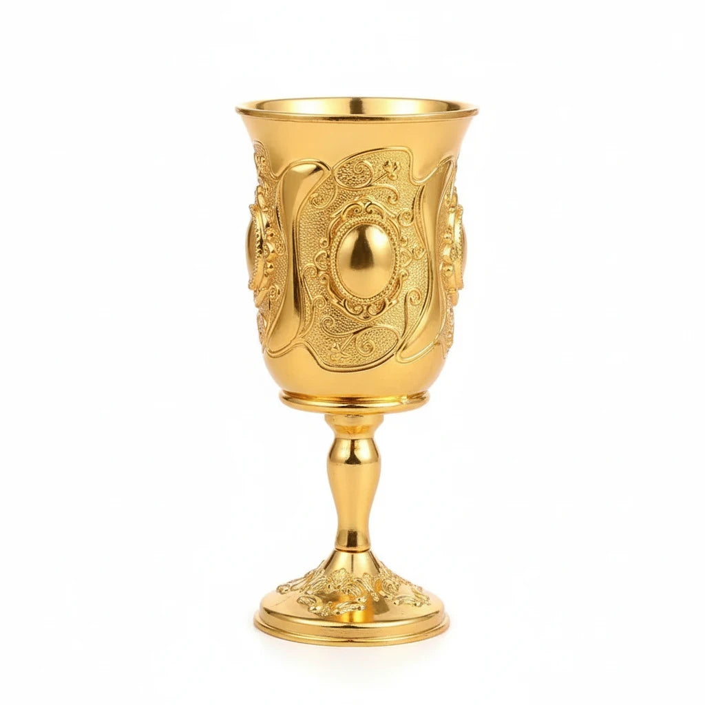 copa-kiddush-dorada-con-relieve-alta-sin-plato-fondo-blanco